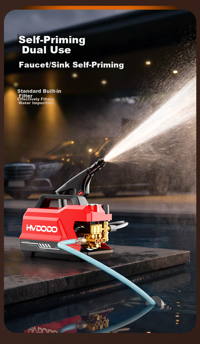 Huiduoduo High-Pressure Car Wash Gun Industrial Commercial Pure Copper Powerful Floor Cleaning Water Pressure 800 Bar 18