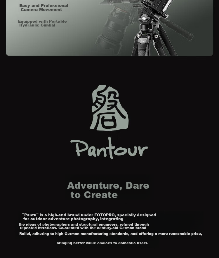 Fotopro Origin Portable Pure Carbon Fiber Asymmetric Design Panoramic Tripod Head for Digital Camera Mirrorless Photography Black 3