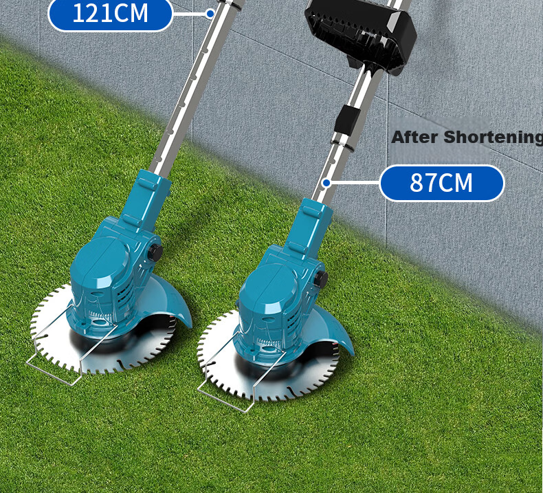 Milade Electric Lawn Mower Small Home Use Cordless Rechargeable Lithium Battery Multifunctional Grass Trimmer Cutter Tool 20