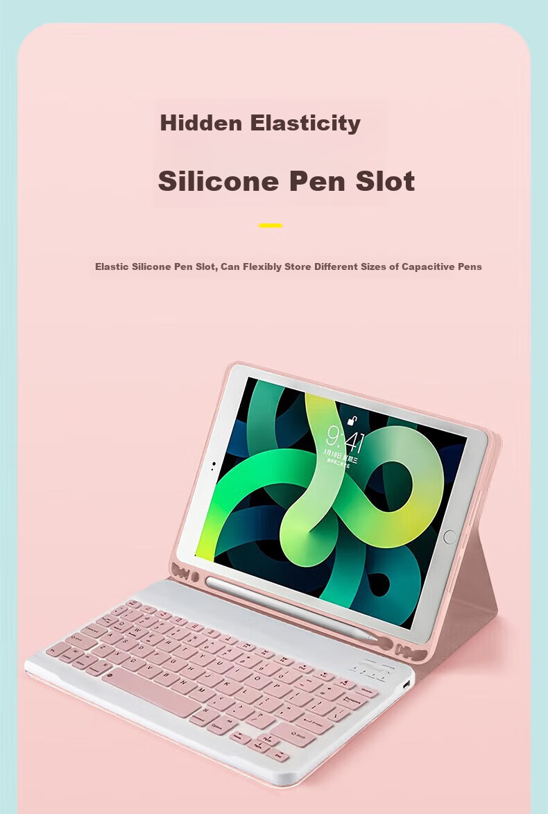 Soyin Apple iPad Pro Keyboard Protective Case 11-inch Magic Keyboard Mouse Set 2022/21/20/18 Models Tablet Stand Bluetooth External with Stylus Pen 15