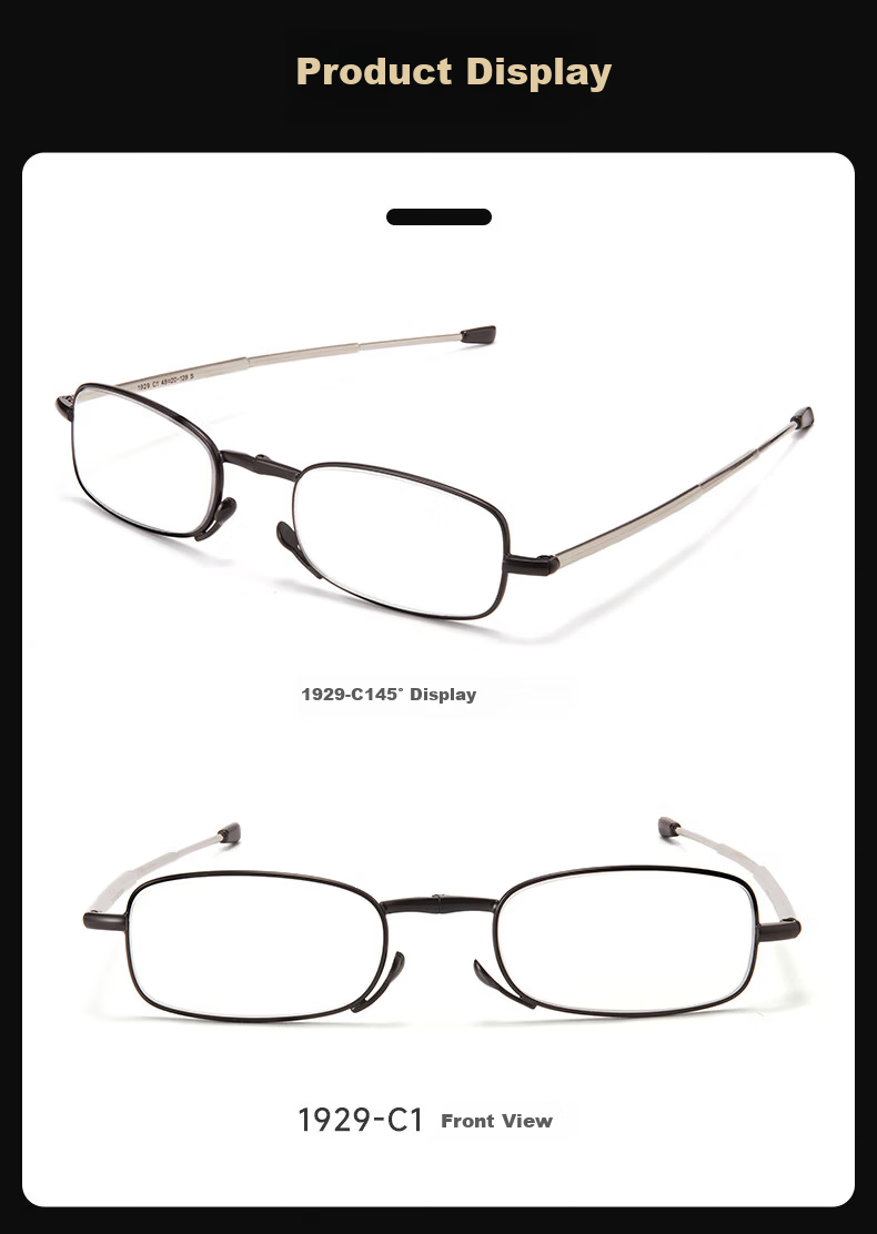 SHOWBIZS Foldable Retractable Mini Reading Glasses Blue Light Blocking Unisex 1929 3