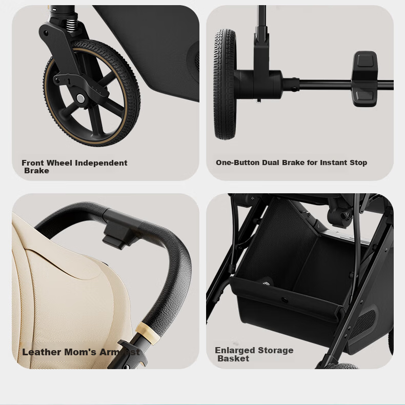 Baby Boat B5 Reversible Lightweight Foldable Stroller High Landscape Seat and Recline 0-3 Years Spinal Protection 3C Certified 31