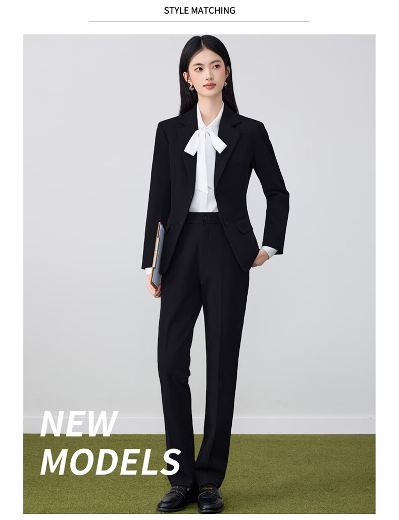 Chaoxu White Long Sleeve Bow Tie Shirt Women's Professional Slim Fit Elegant Casual Blouse 2