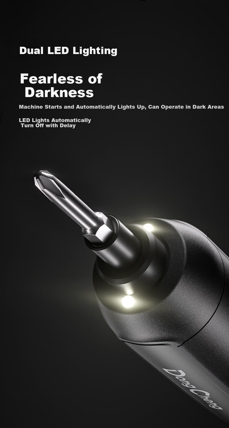 Dongcheng 12V Brushless Impact Driver, Electric Drill, Power Screwdriver, DCPL04-8, 2.0AH Dual Battery 16