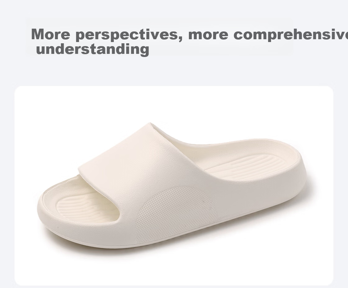 MINISO Men's Home Slippers Soft and Elastic Summer Bathroom Non-Slip Odor-Resistant Slippers Women's Smoke Gray Size 44-45 24