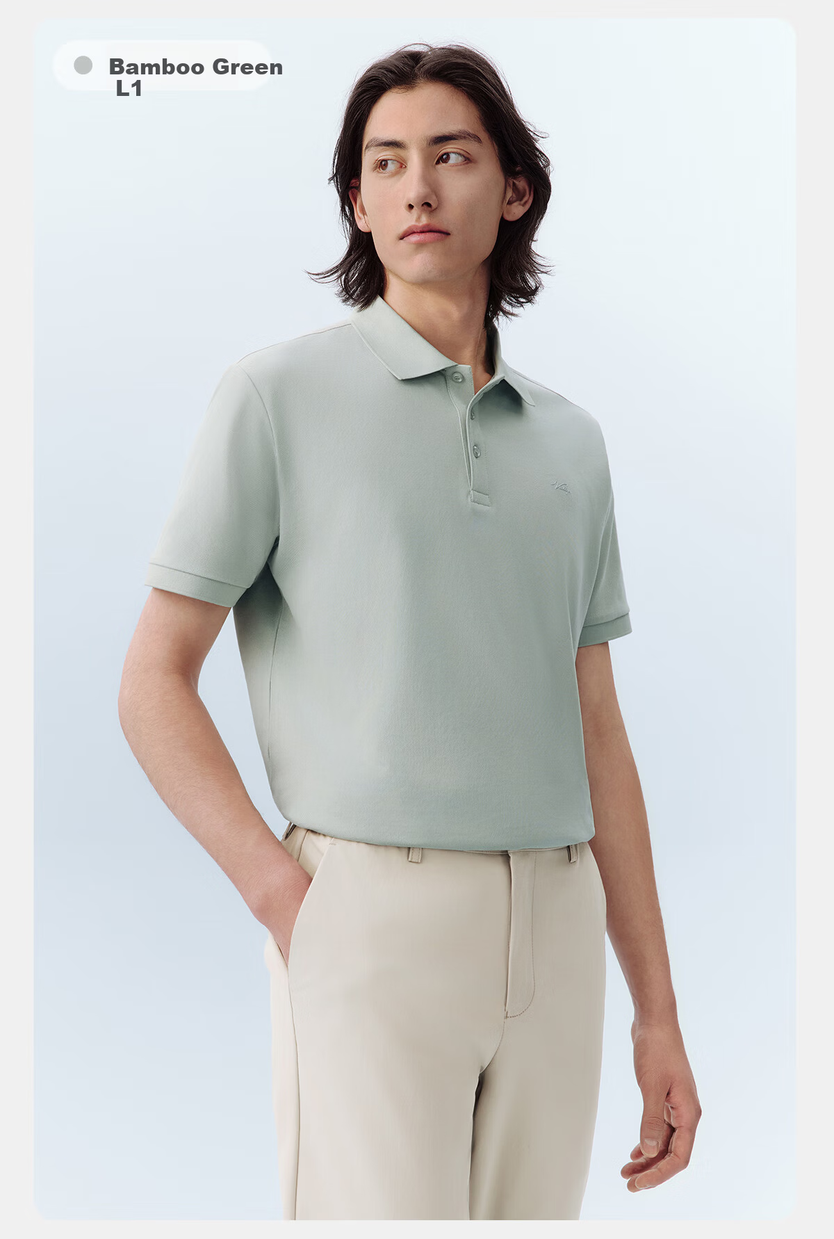 Hongdou Ice Cream Men's Short Sleeve Polo Shirt Summer Cool Moisture-Wicking Quick-Dry Collared T-Shirt 15