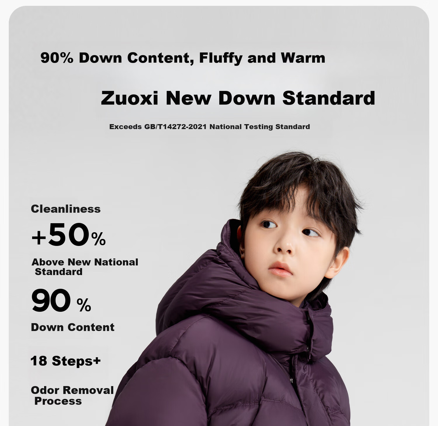 Zuo Xi Boys' Down Jacket Winter 2025 New Warm Children's Three-Proof Hooded Puffer Coat Green 160 4