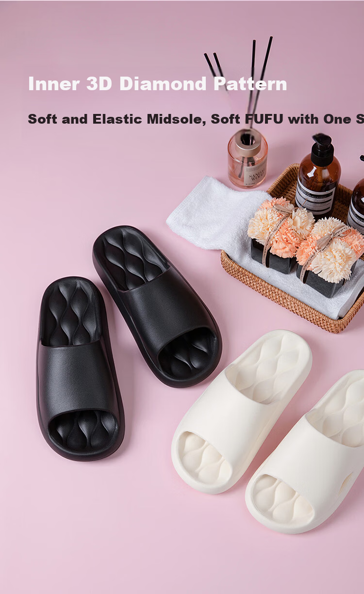 MINISO Women's Summer Slippers 2026 New Indoor Home Bathroom Antibacterial Deodorant Cool Slippers Men's Sky Blue Size 38-39 5