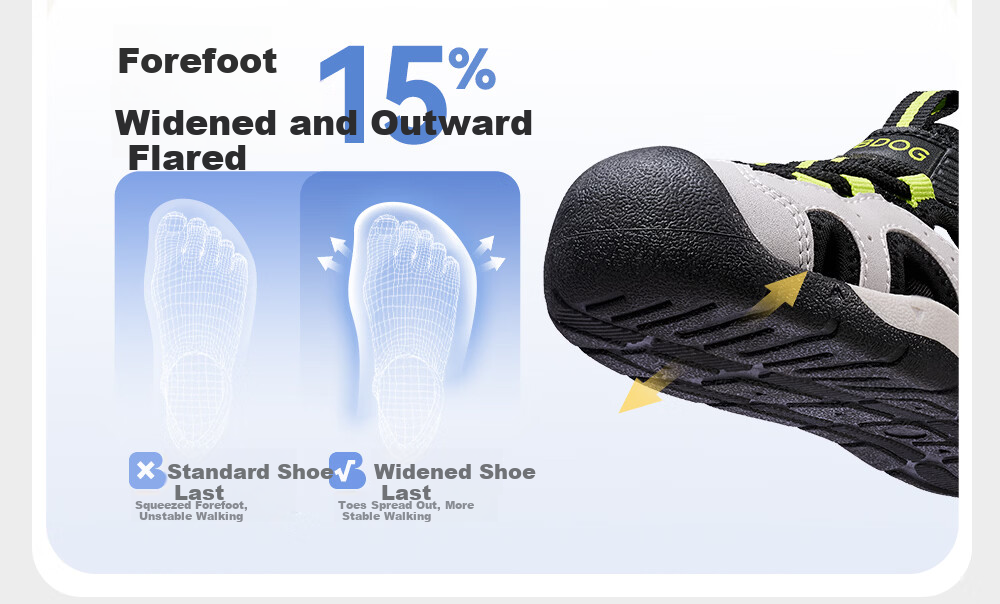 BOBDOG Kids Summer Breathable Boys Sandals Non-slip Baby Walking Shoes Hollow Out Children's Beach Sandals White Black Size 29 10