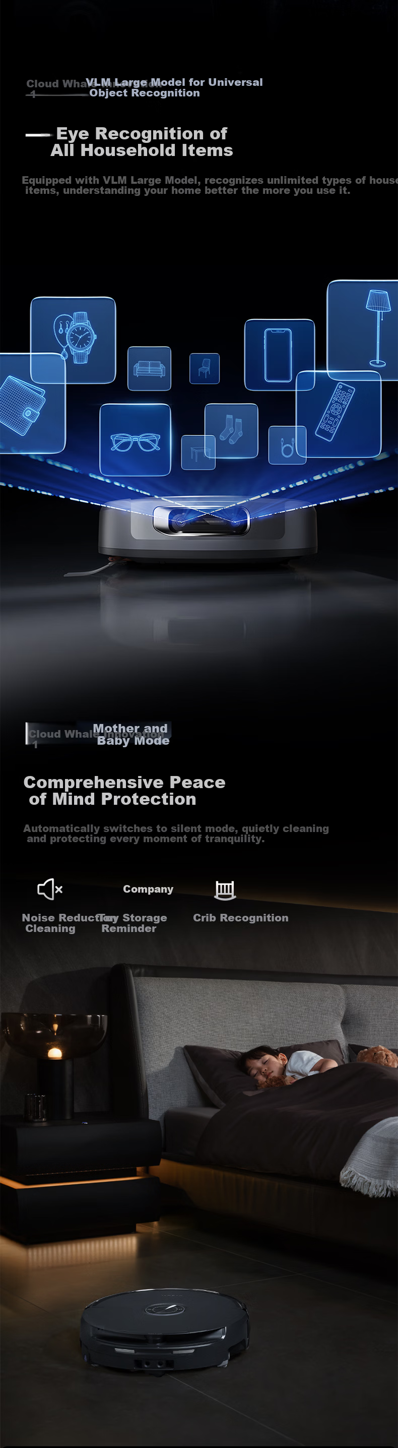 Cloud Whale【Price Protection 618】Xiaoyao 003 Robot Vacuum Cleaner 3-in-1 Sweeping and Mopping Automatic Cleaning Fully Intelligent Self-Maintenance Home Use Hot Water Track Washing and Drying Floor Cl 8