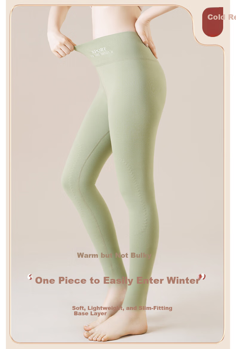MiiOW Women's Thermal Pants [Warm Palace Knee Protection] Autumn Lamb Wool Fleece Thickened Cashmere Silk Cotton Leggings 2025 New Edition 2
