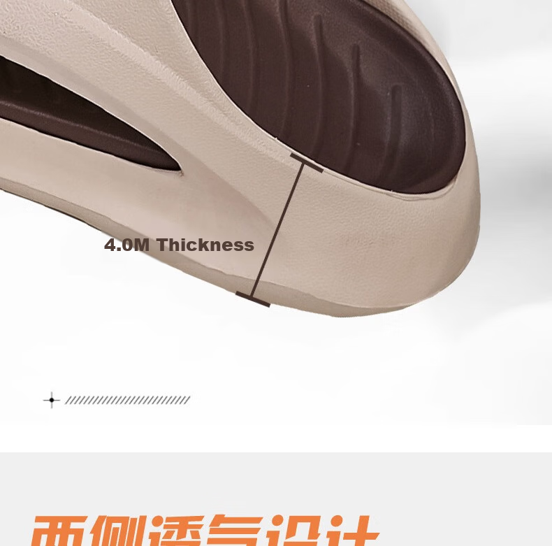 Huamei Jianbu Couple's Home Bathroom Slippers Non-Slip Soft Comfortable Sandals HM23161 Khaki Size 44-45 11