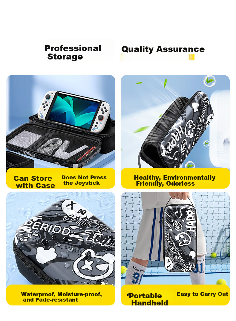 Jemdo Nintendo Switch 2 Storage Bag Large Capacity Protective Case NS 2nd Gen Handheld Pro Controller Grip Charger Dock Shell Tempered Glass Full Set Accessories 10