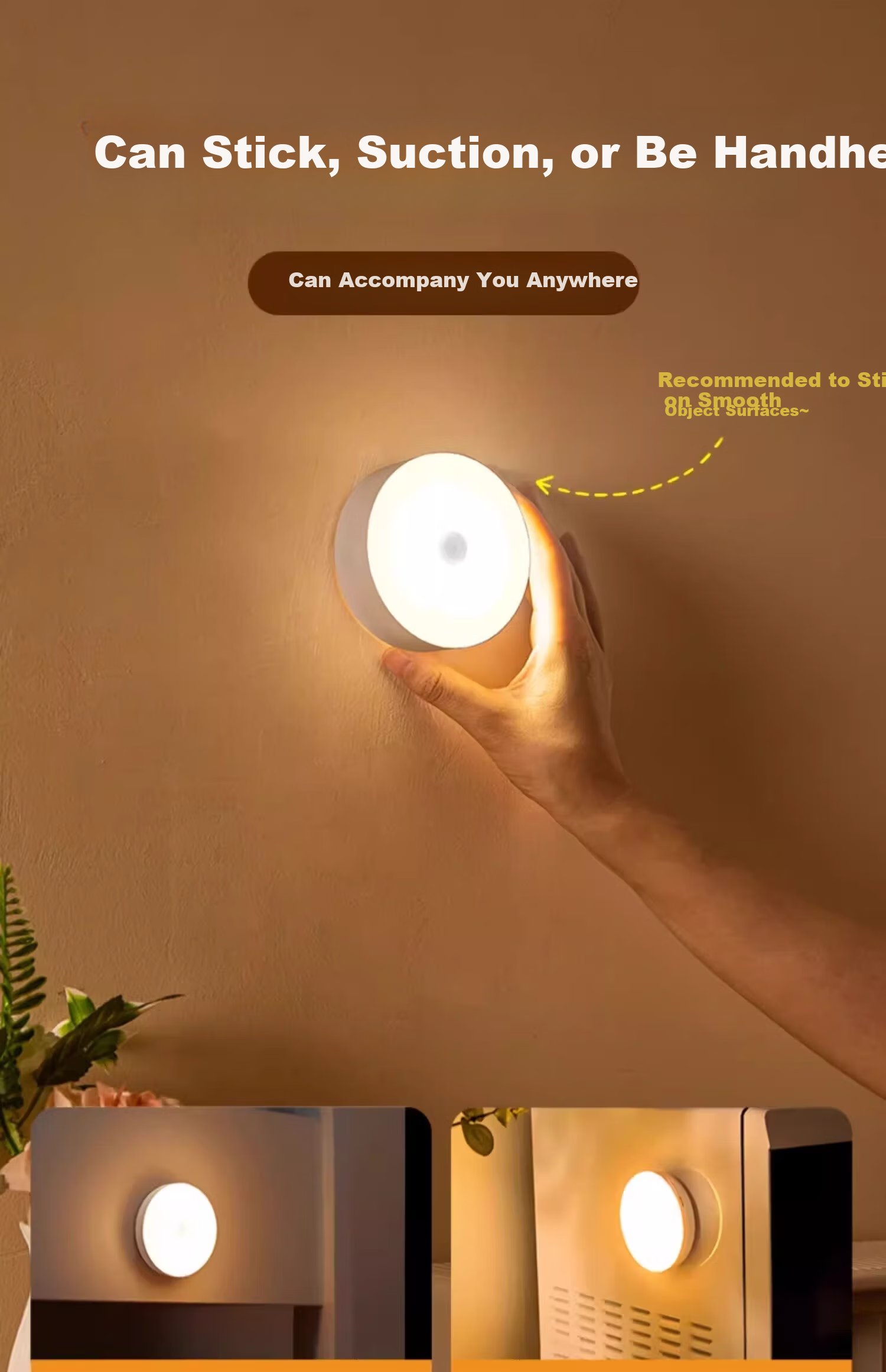Heart Lock Sensor Night Light Rechargeable Magnetic Long Battery Life for Bedroom Closet Corridor Nursing Nighttime Use 11