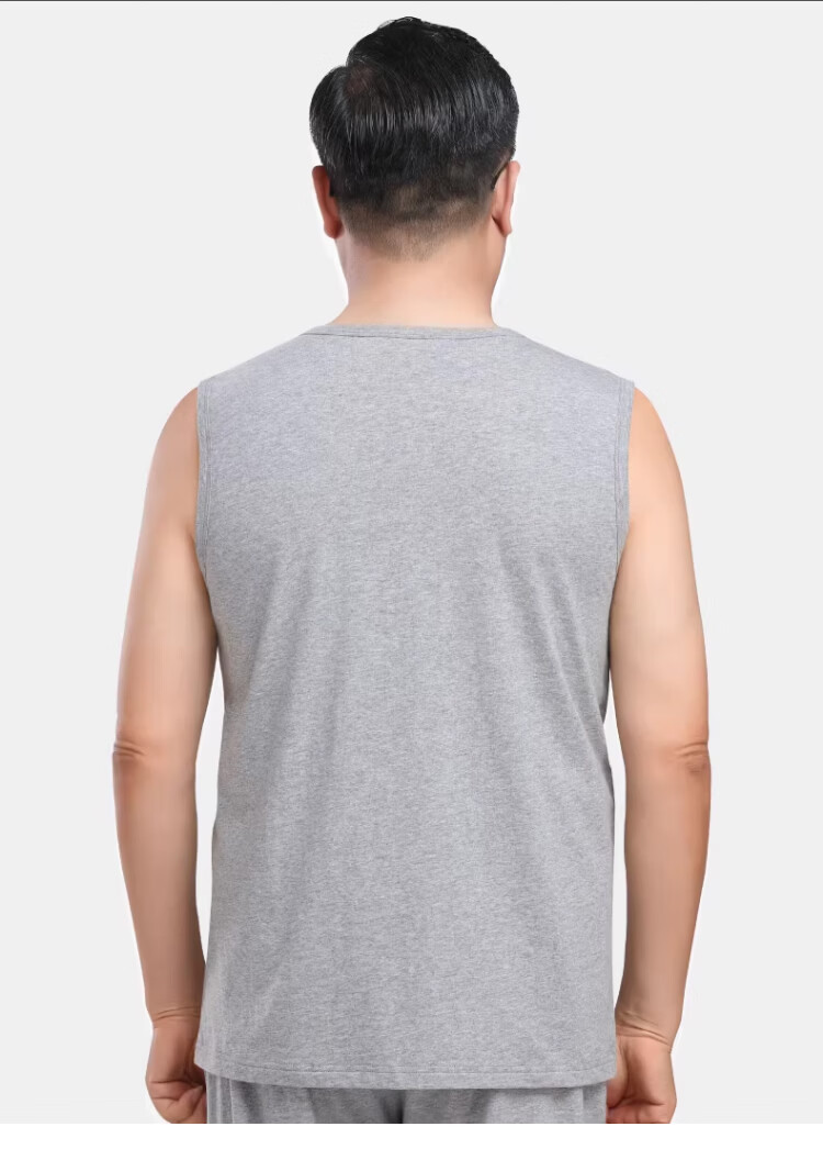 Caiyue Middle-Aged And Elderly Pure Cotton Cardigan Vest, Father's Day Gift for Dad, Loose-Fitting Spring And Summer Thin Style, Plus Size Sleeveless Top 18