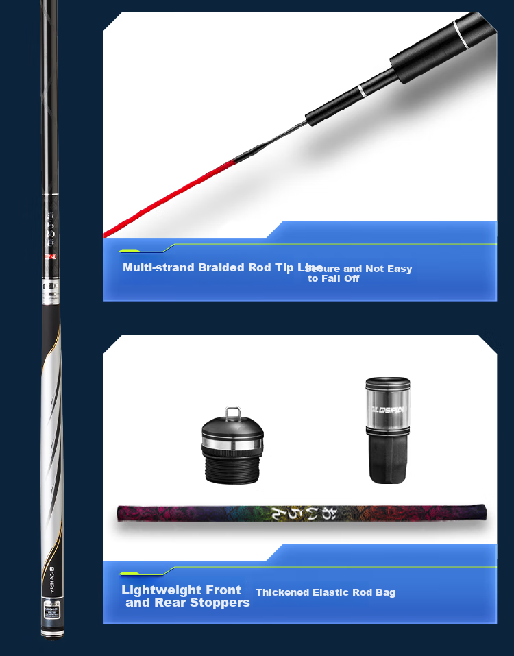 Kobayakawa Japanese Imported Carbon Fishing Rod Ultra-Light Super Hard Hand Rod Carp Fishing Rod Top Ten Comprehensive 13