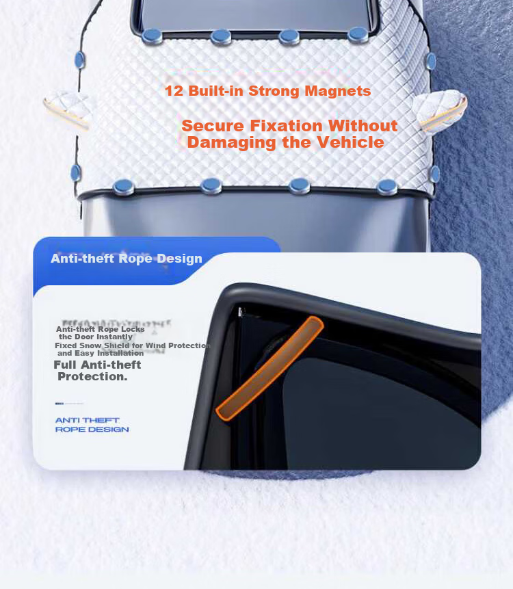 AUTOWOEL BYD Han DM-i Snow Cover Car Front Windshield Snow Shield Frost and Freeze Protection Winter Windshield Cover 18