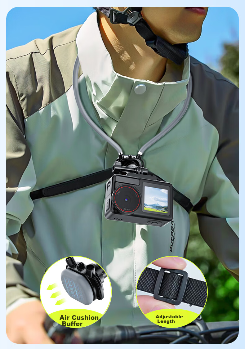 Suoying Neck Hanging Phone Holder First-Person View Shooting Device Compatible with DJI Action 6/5 Pro 4/Pocket 3, Yingshi Insta360 Ace Pro 2, GoPro, Universal for Phone and Camera 14