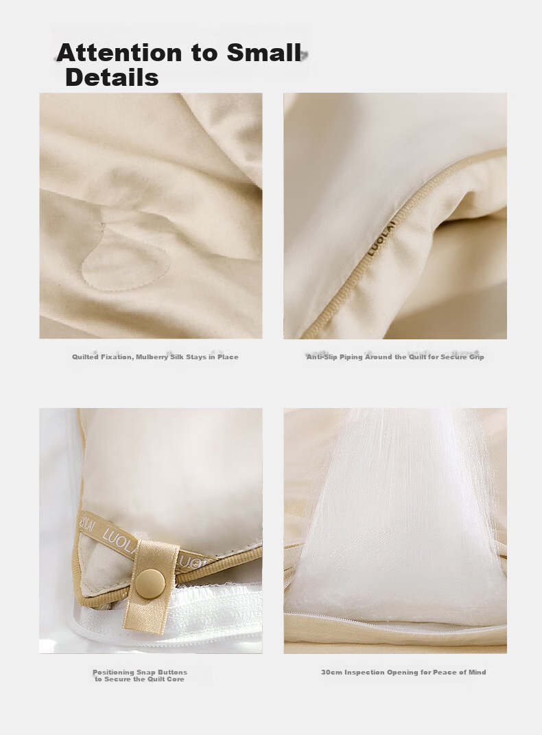 Luolai Home Textiles 100% Silk Quilt 60s Cotton A-Class Washable Mulberry Silk Mother-Child Quilt Approx. 6.8 Jin 11