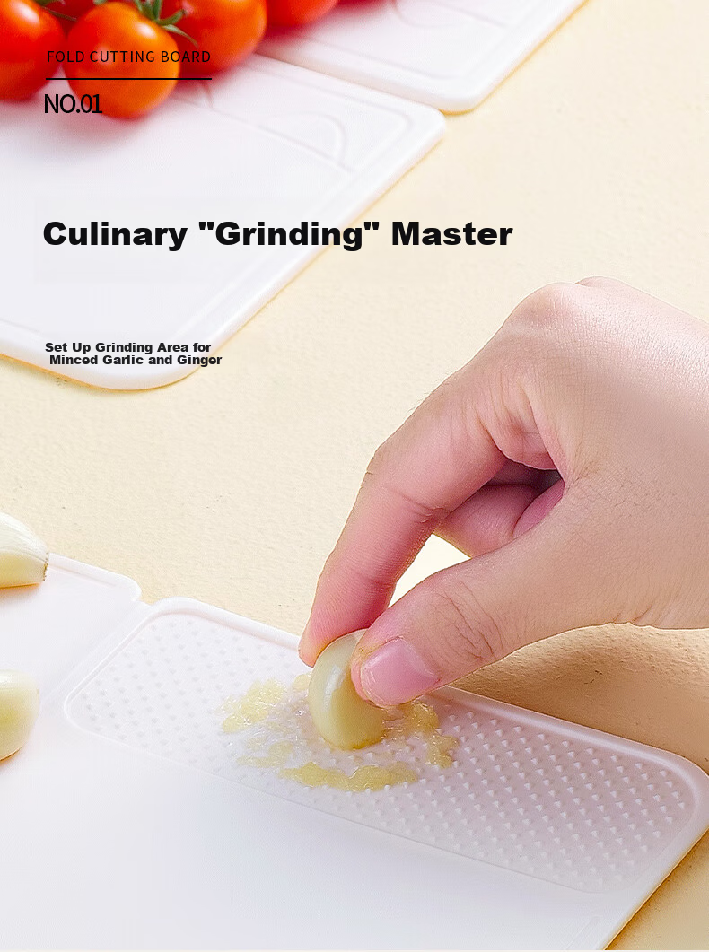 BAYCO Mold-Resistant Foldable Cutting Board Outdoor Dormitory Fruit and Vegetable Chopping Board Food Prep Plastic Cutting Board BX27508 4