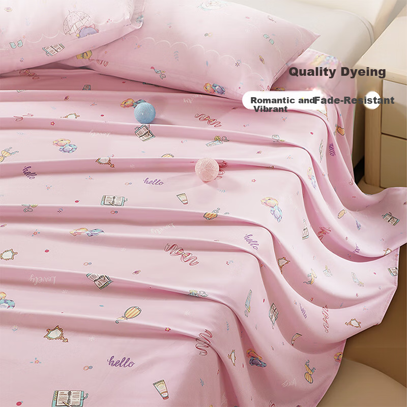 Fuanna Children Bed Sheet Infant Class A 40s 100% Pure Cotton Single Bed Sheet 230*240cm