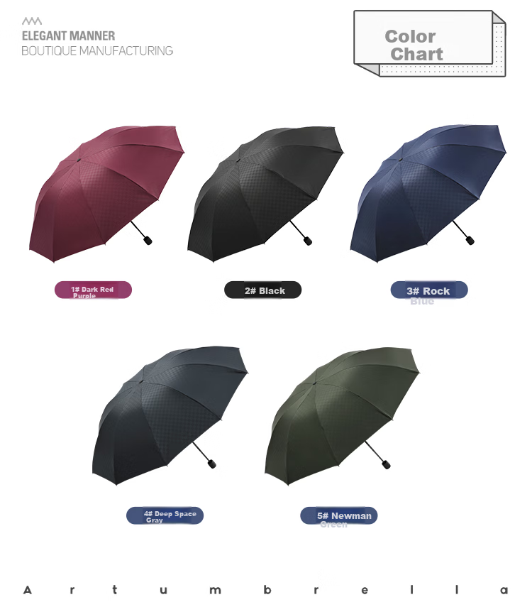 Paradise Umbrella Double Folding Umbrella 10 Ribs Extra Large Classic Portable Newman Green 5