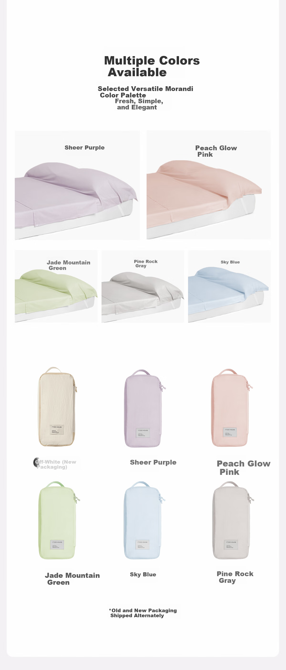 MIDO HOUSE Mingdu 60-Count Cotton Hotel Anti-Dirt Sleeping Bag Travel Sheet Duvet Cover Portable Travel Sleep Bag Bìshān Green 190*210cm 18