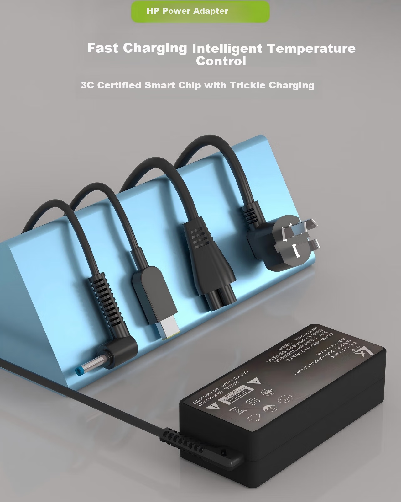 Green Effect Compatible HP Laptop Charger 65W 19V 3.33A Universal for HP Zhan 66 Pavilion 15 M4 Envy 14 PRO450C 553U 4.5*3.0mm 1