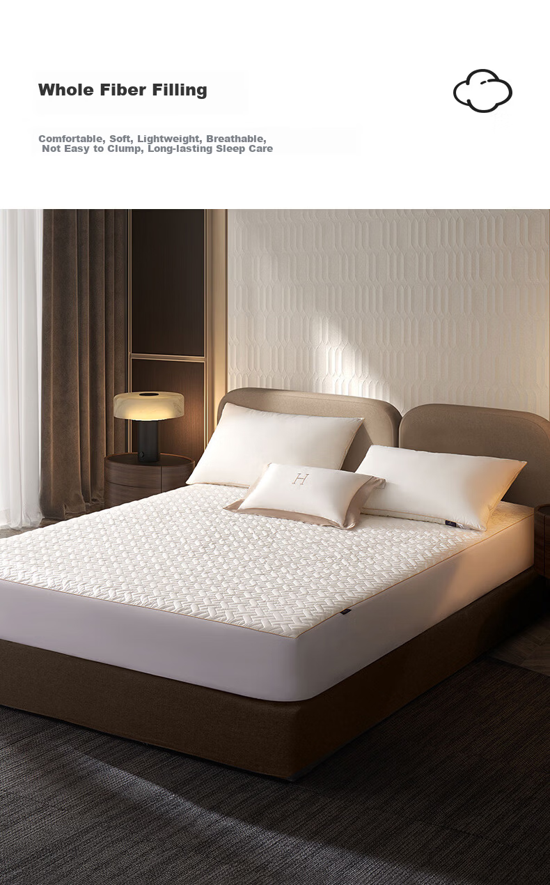 Hilton Hotel Mattress Protector Waterproof Mattress Cover Class A Anti-Mite Antibacterial Washable 1.8m Bed 8
