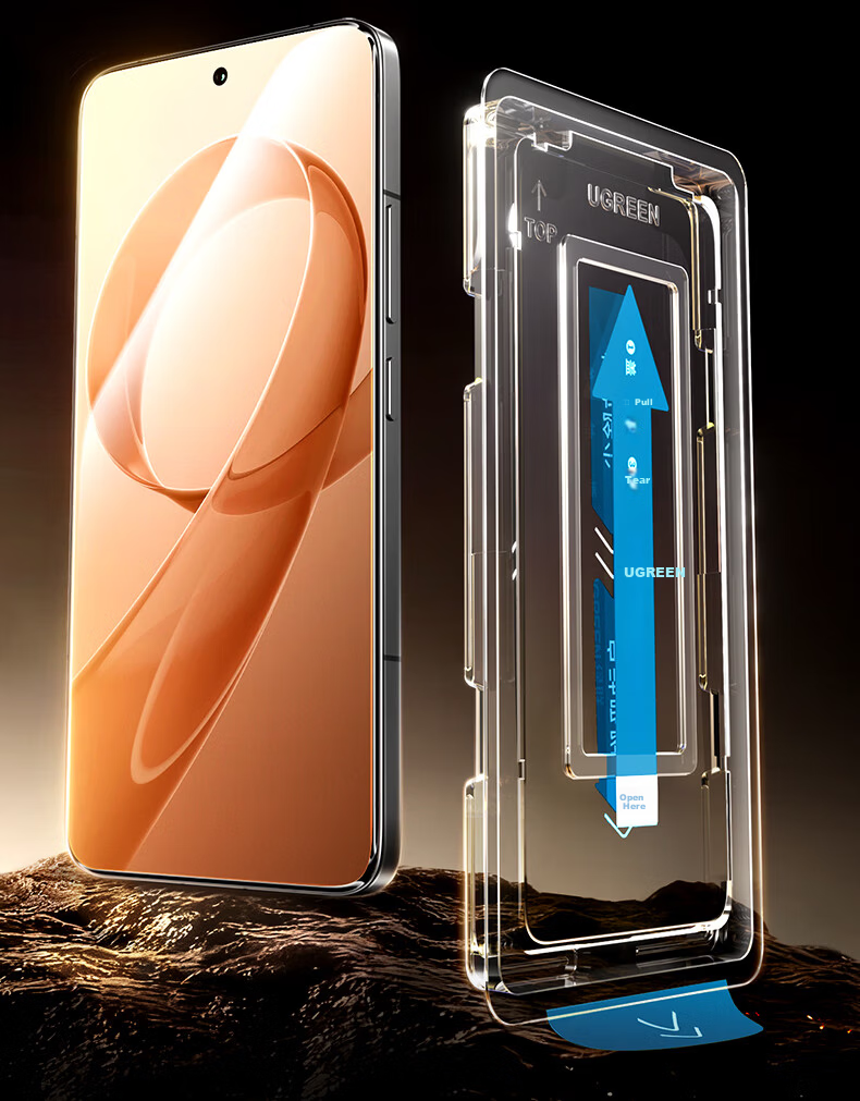 UGREEN [Instant Screen Protector] Tempered Glass Film for Redmi K90 Pro Max, Full Coverage Anti-Shatter Anti-Fingerprint Ultra-Sonic Quick Unlock for Redmi K90 Pro Max Smartphone 2