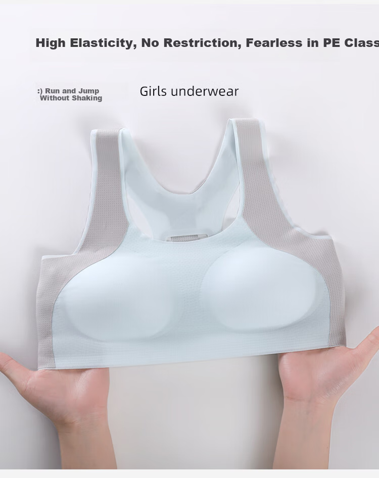 Xueqiman Junior High and High School Girls Bra for Adolescent Girls Development Period Youth Children's Underwear 12