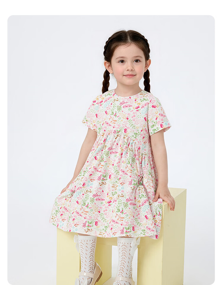 Balabala Kids Dress Girls Large Hem Skirt Summer 2025 Mall Edition 201225111004 8