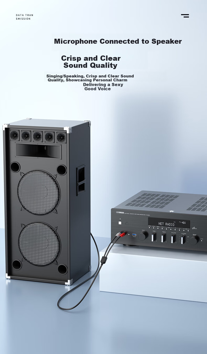 Guanghang Audiophile 3.5mm to Dual RCA Audio Cable, Stereo Splitter, 1 Meter GH-3.5-2R-1m 4