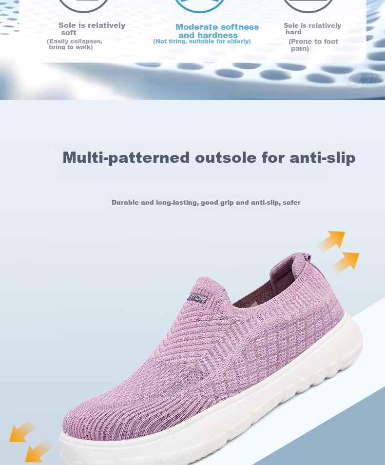 Warrior Mom Shoes Spring Summer New Breathable Cotton Insole Slip-On Mesh Non-Slip Casual Shoes Rose Red Size 37 5