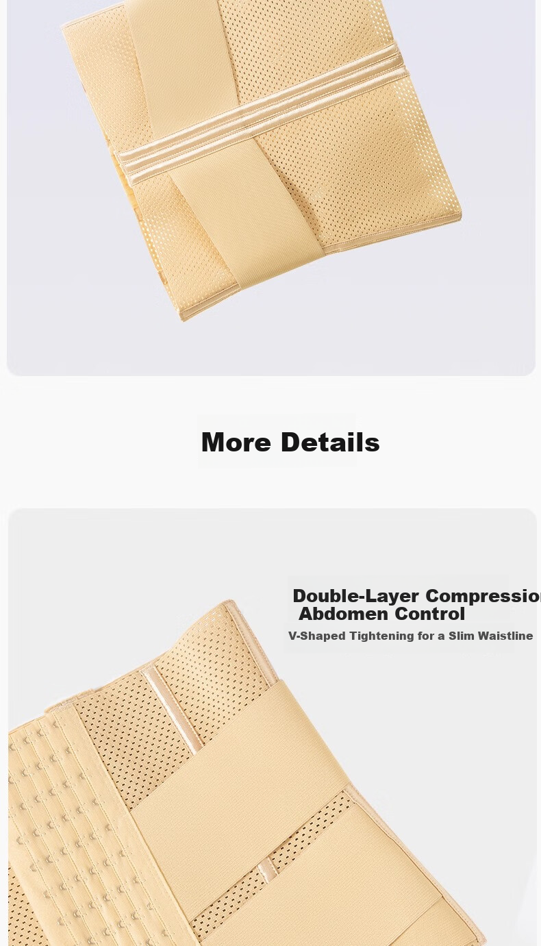 Langsha Thin Double-Layer Compression Waist Slimming Belt Women's Strong Postpartum Waist Trainer Tummy Control Waist Cincher 9