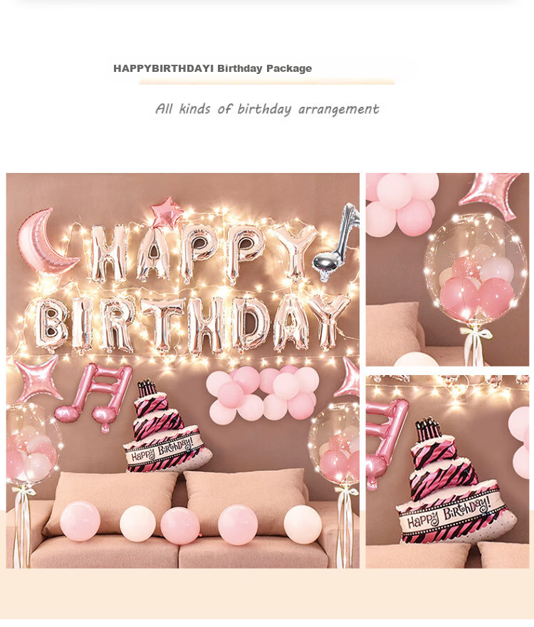 Xinxin Jingyi Birthday Scene Setup Party Decorations Boys Girls Baby First Birthday Balloon Decoration Background Wall 1