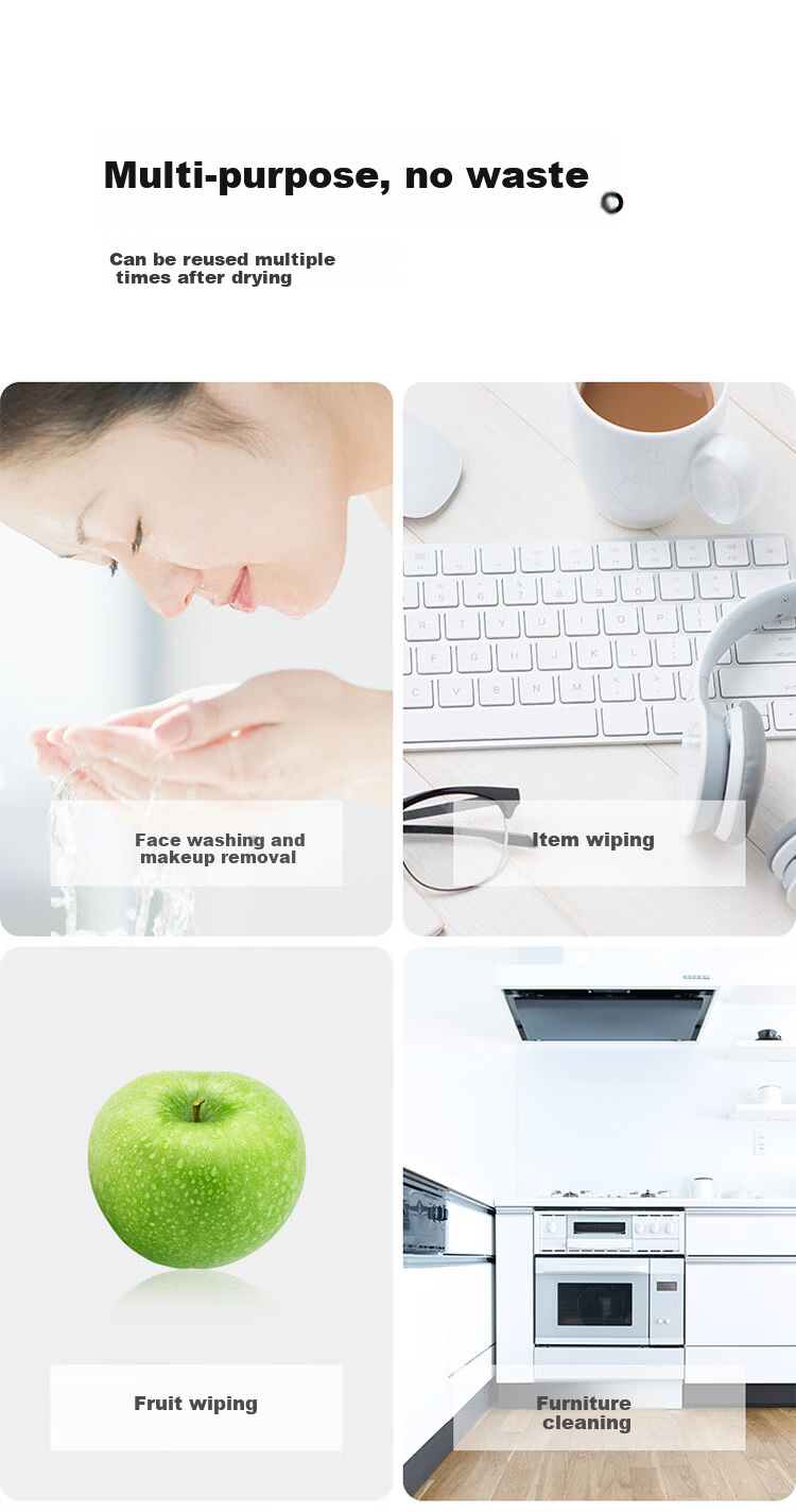 Mianshang Disposable Facial Cleansing Wipes, Soft Cotton Pads for Face Washing And Makeup Removal, Pure Cotton Towel Cotton Soft Wipes, 4-Pack 10