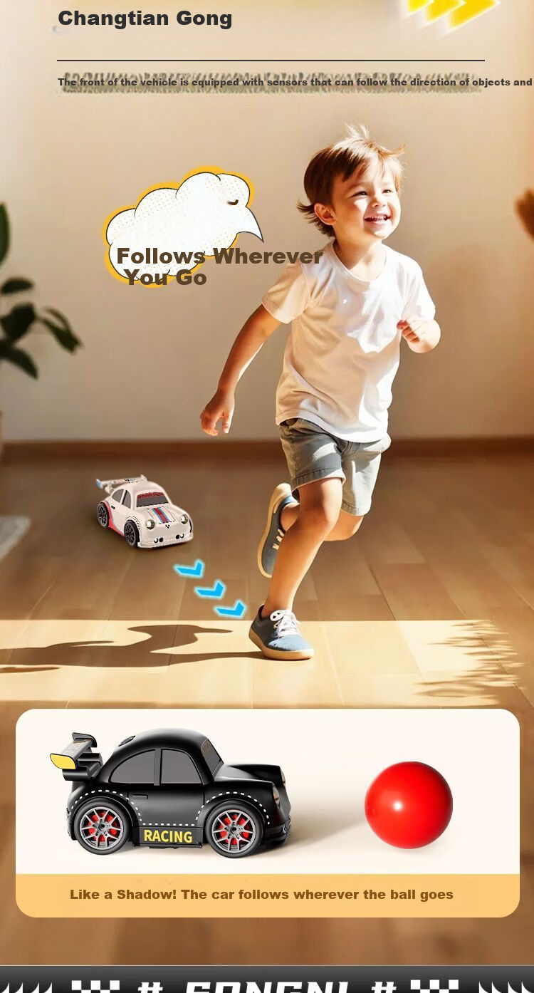 Miaobeile Kids Follow Car Remote Control Desktop Smart Sensor Escape Electric Drift Toy Car Boys Gift 3