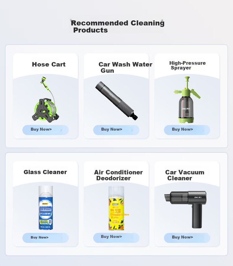 Deli High-Pressure Car Wash Water Gun Household Car Washer Large Capacity Battery Long Battery Life High Power Multifunctional Lightweight Portable 2