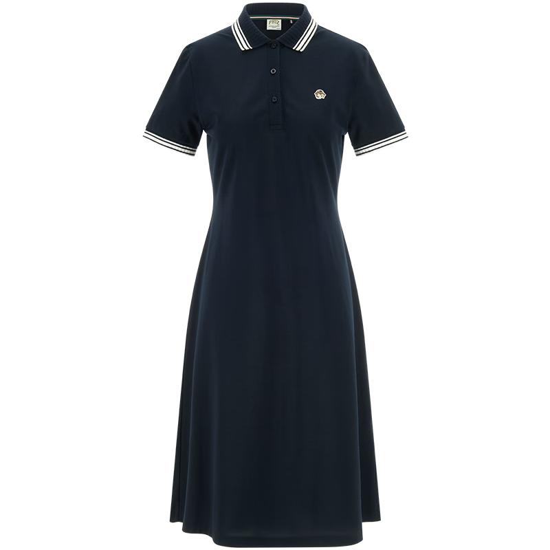HAZZYS Women's 2026 Summer PHIZ Series Color-Block Edge Casual Dress AQWSE0DBX32