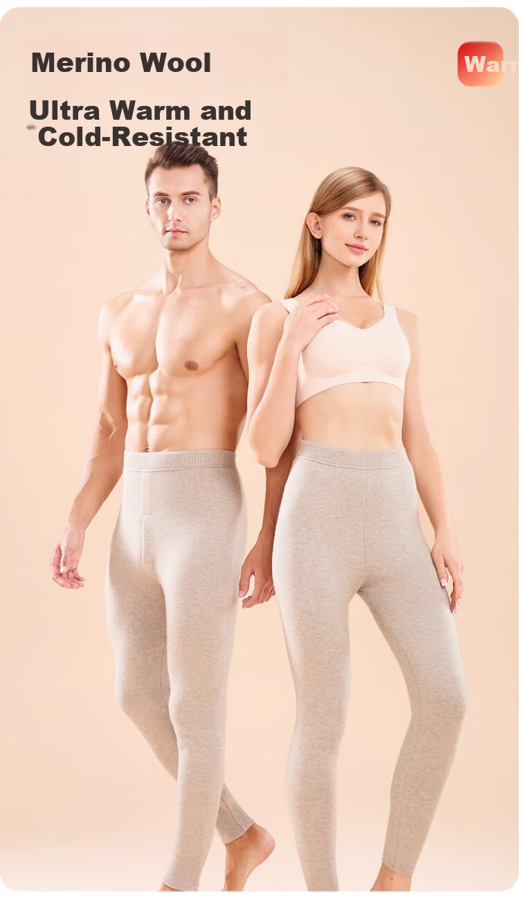 Langsha Women's Wool Pants Autumn Winter Thickened Inner Wear Cashmere Pants De Rong Leggings Thermal Underwear Men's Warm Pants 1