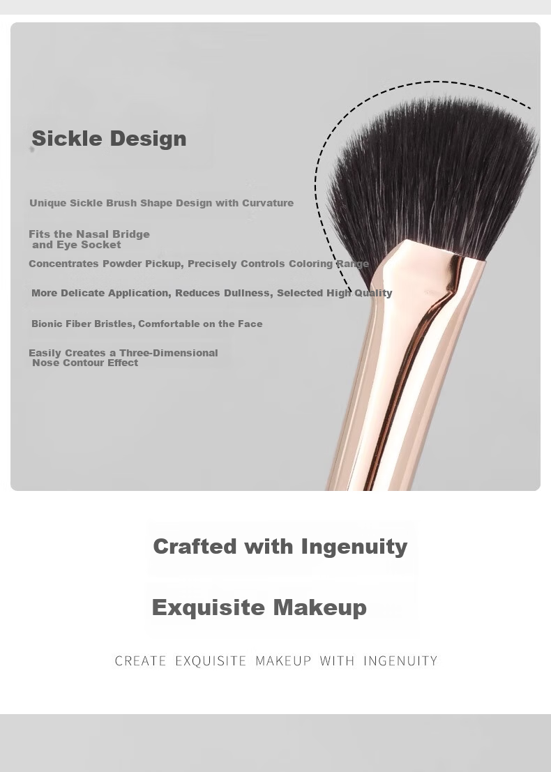 MSQ Golden Sickle Eyeliner Brush Eye Bag Brush Eyelid Brush Eyebrow Powder Brush Ultra-thin Brush Head 6