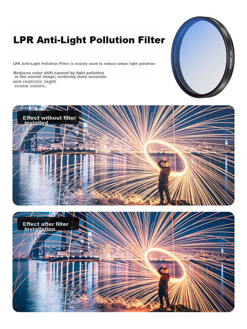 NEEWER DJI Action 6 Sports Camera Filter Kit 5-Pack CPL/1/4/UV/Anti-Light Pollution/ND32 Outdoor Photography Protective Polarizing ND Filters Accessories 8