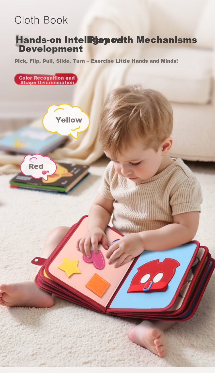 Disney Montessori Early Education Baby Cloth Book Infant Toy Luxury Book Newborn Gift Box First Birthday New Year Gift 3