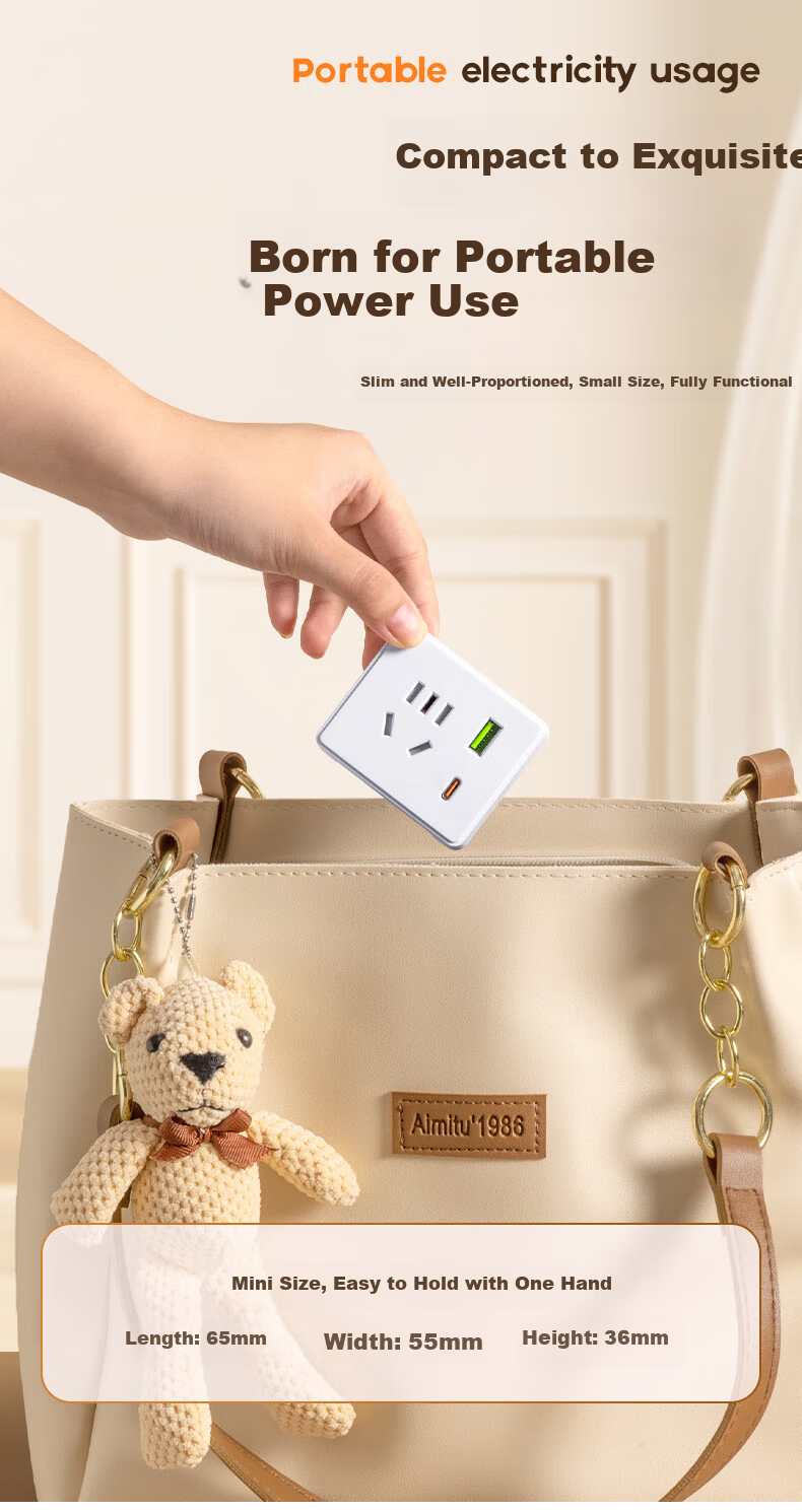 Aleleko Universal 20W Super Fast Charging Adapter with UK/HK/EU/AUS/SG/KR Plug Converters 3