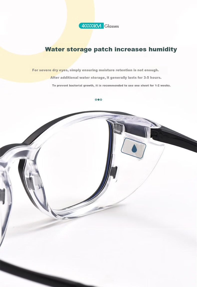 40,000km Anti-Fog Moisture Room Glasses Pollen and Blue Light Protection Dry Eye Moisturizing Windproof Goggles Postoperative Protective Eyewear 5