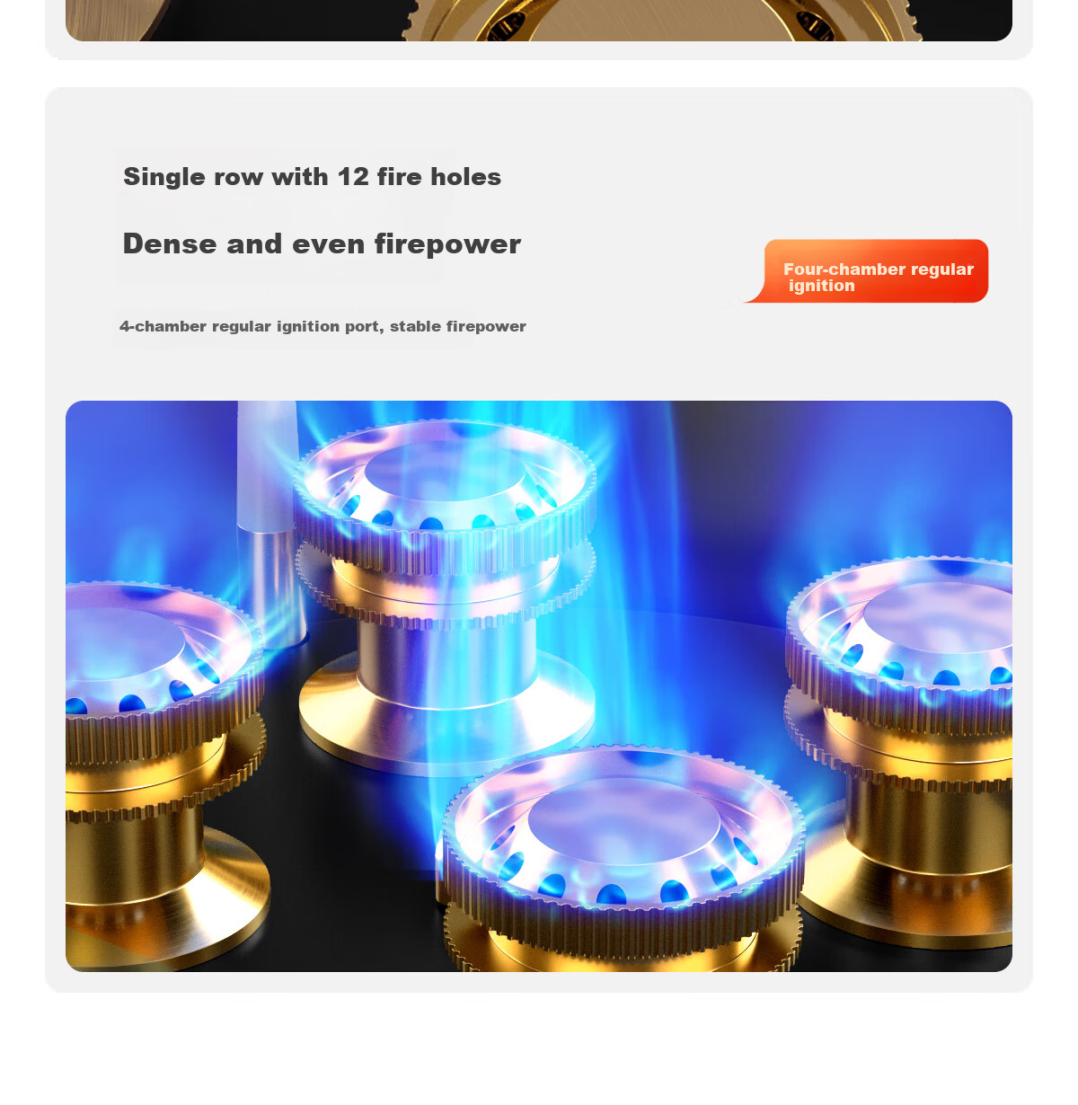 Beishanlang Outdoor Portable Gas Stove Windproof Explosion-Proof Camping Stove High Flame Magnetic Stove Household Gas Cooker Lanye Black 7