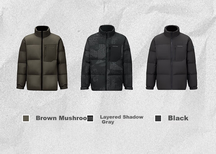 BOSIDENG Men's Off-Season 90% Down Thickened Stand Collar Loose Short Casual Warm Jacket Winter 7