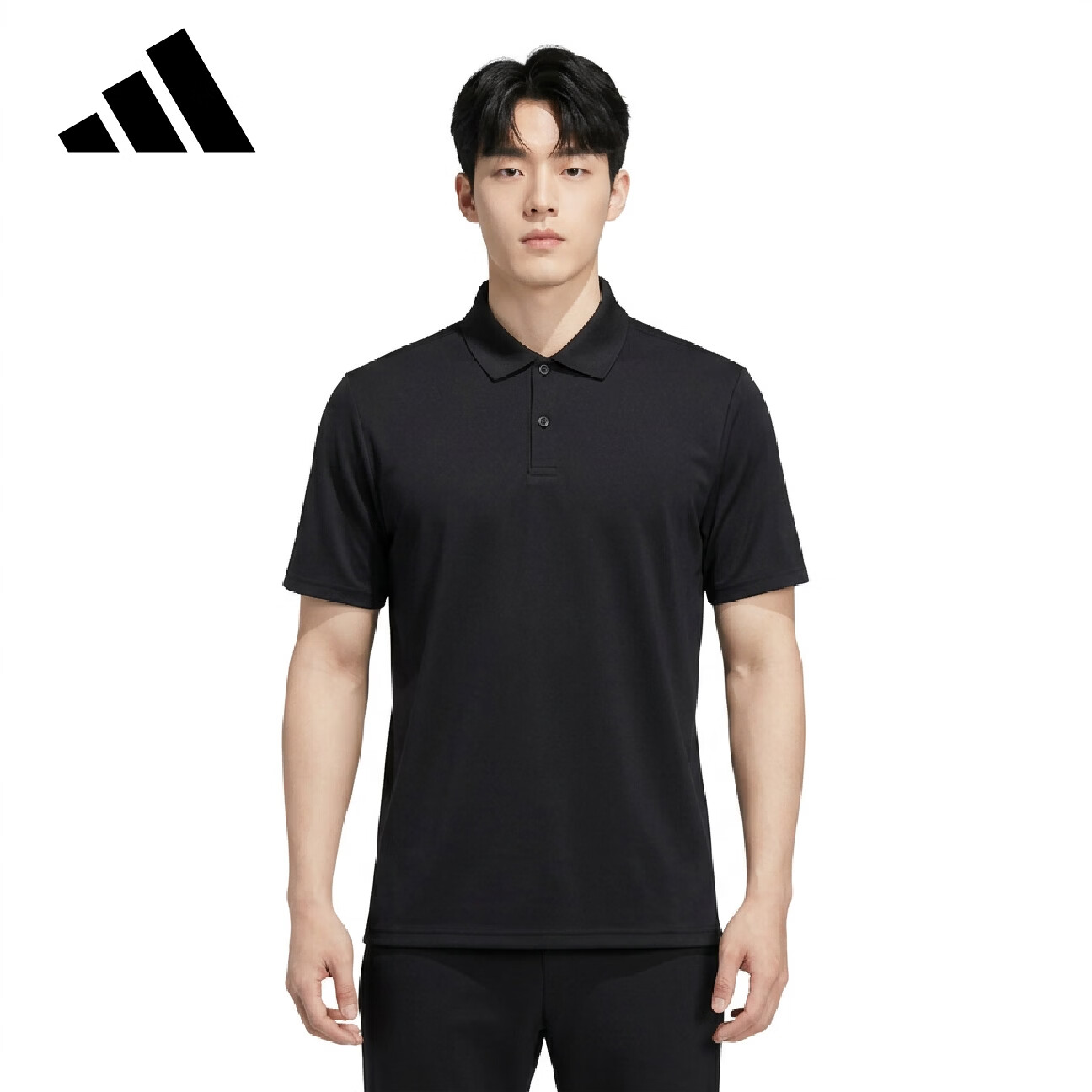Adidas Sports Style Series Men's WUZONG LIANG PL Short Sleeve Polo KG0820 White XL 2