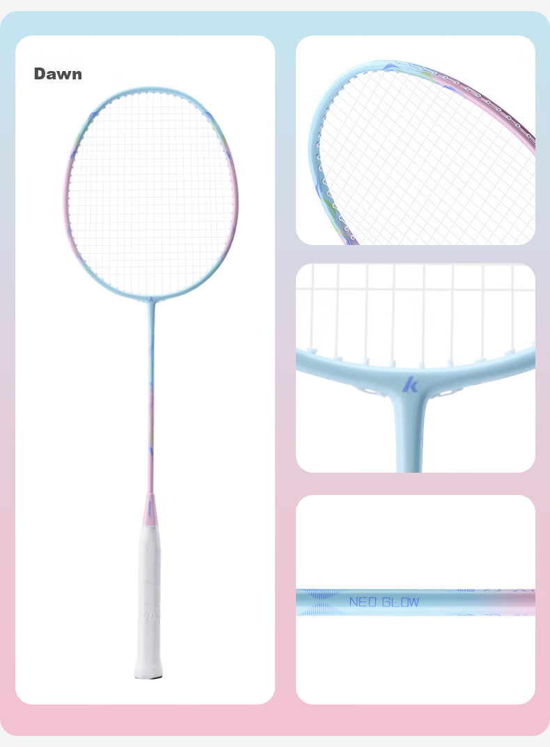 KAWASAKI Badminton Racket Children's Sugar Blade MINI Adult X1 Balanced Racket Family Set Parent-Child Double Racket Durable Ultra-Light Blade 27